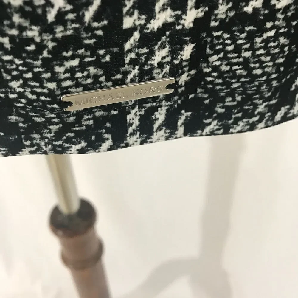 NWT Michael KORS Black Plaid Top